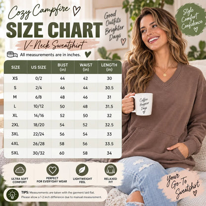 Cozy Campfire V-Neck Sweatshirt