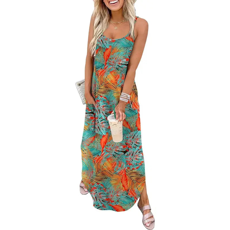 Women's Casual Flowy Maxi Dress – Soft, Lightweight & Effortless Summer Style
