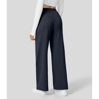 High Waisted Pocket Straight Leg Work Pants