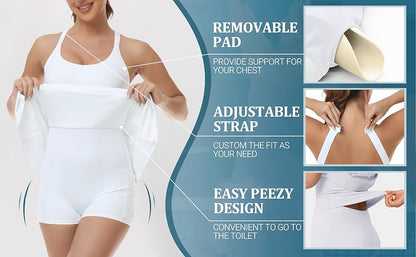 🔥Trending Now | Plush Backless Active Dress with Built-In Shorts