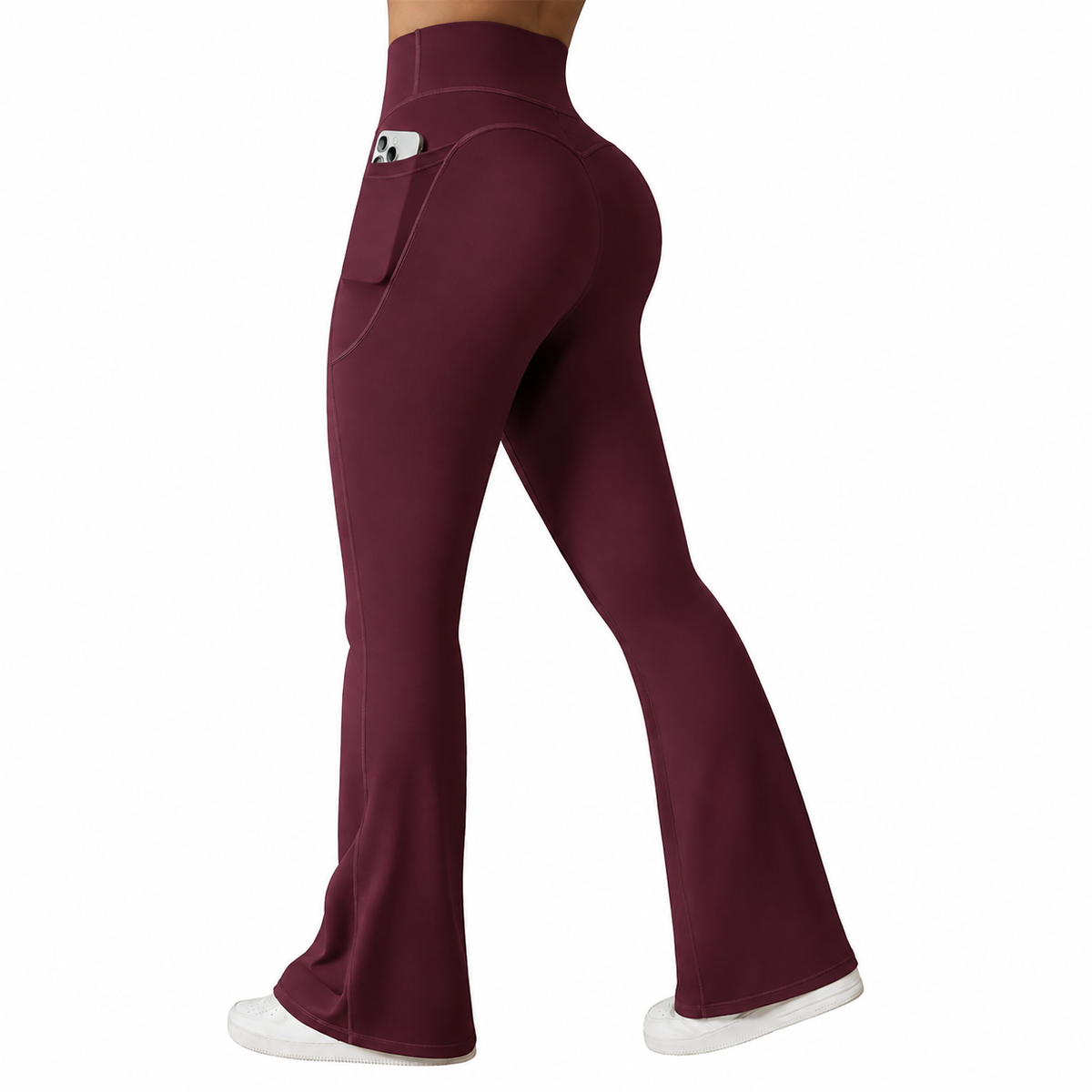 Women's High Waisted Flare Yoga Pants with Pockets – Soft Stretch Bootcut Leggings