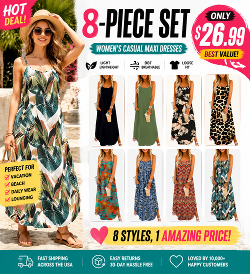 Women's Casual Flowy Maxi Dress – Soft, Lightweight & Effortless Summer Style