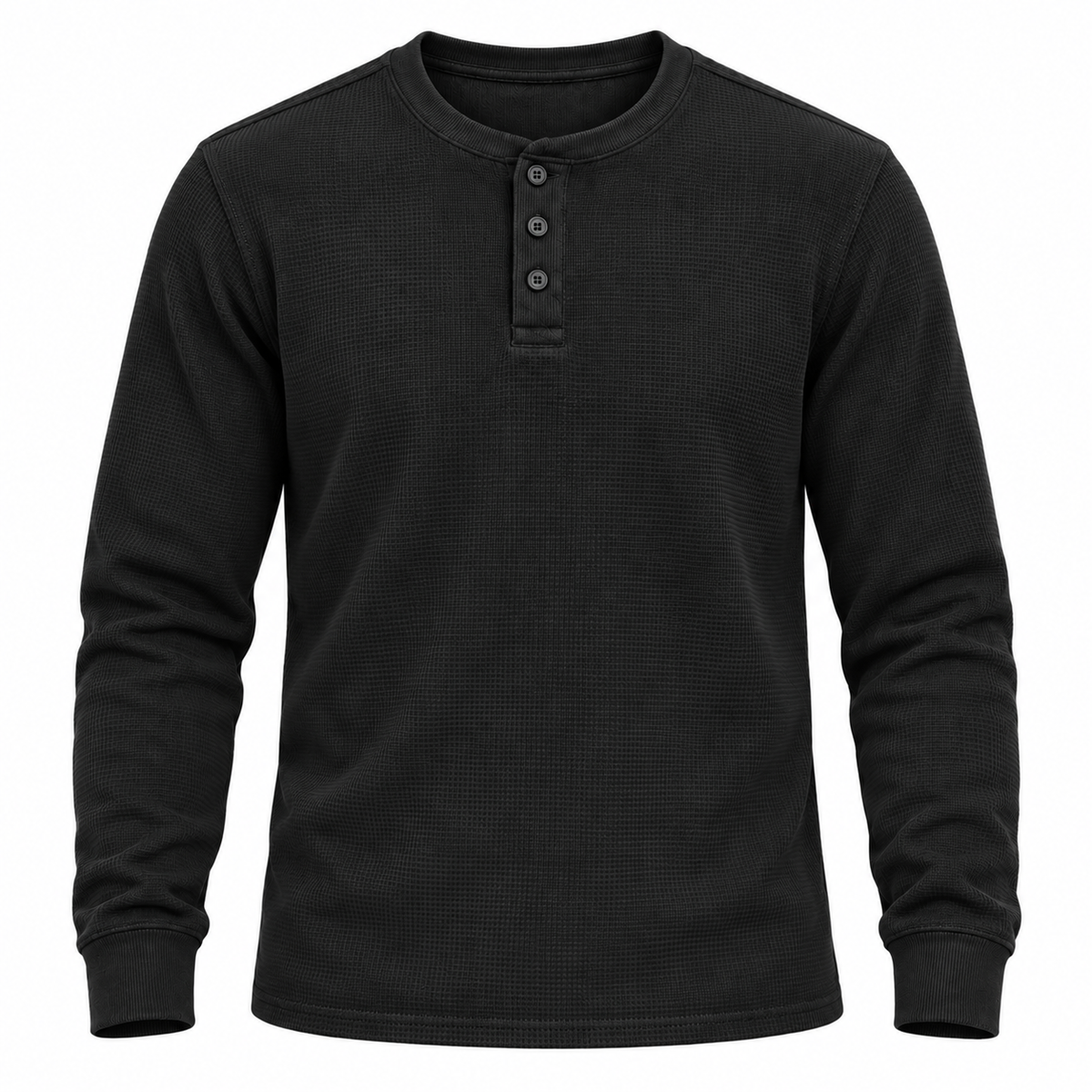 🔥 BESTSELLER | 8PCS $26.99 | Men's Waffle Knit Long-Sleeve Henley