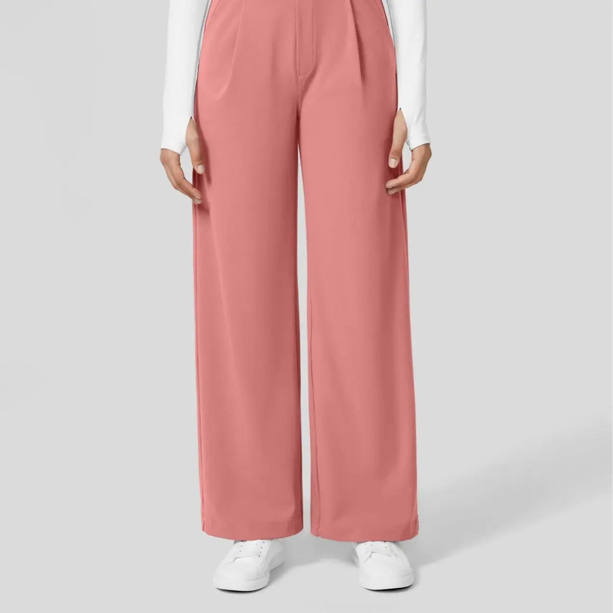 High Waisted Pocket Straight Leg Work Pants
