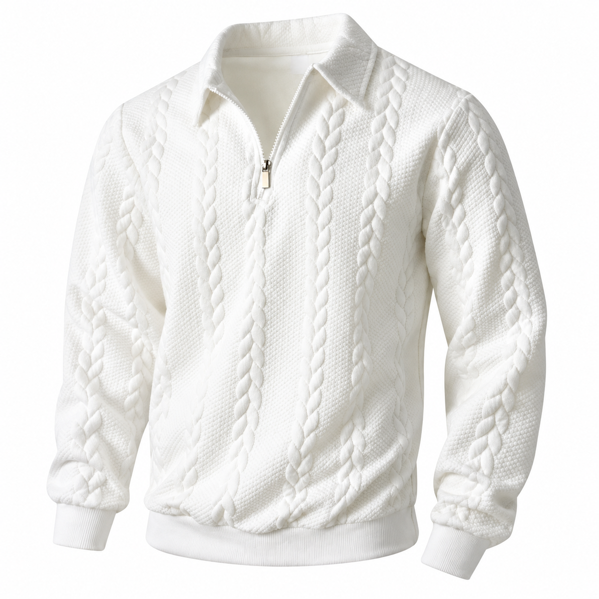 🐊Old-Money Sweatshirt  with Half-Zip and Polo Collar🔥