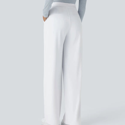 High Waisted Pocket Straight Leg Work Pants