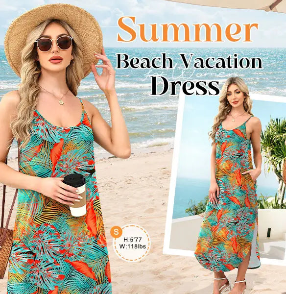 Women's Casual Flowy Maxi Dress – Soft, Lightweight & Effortless Summer Style