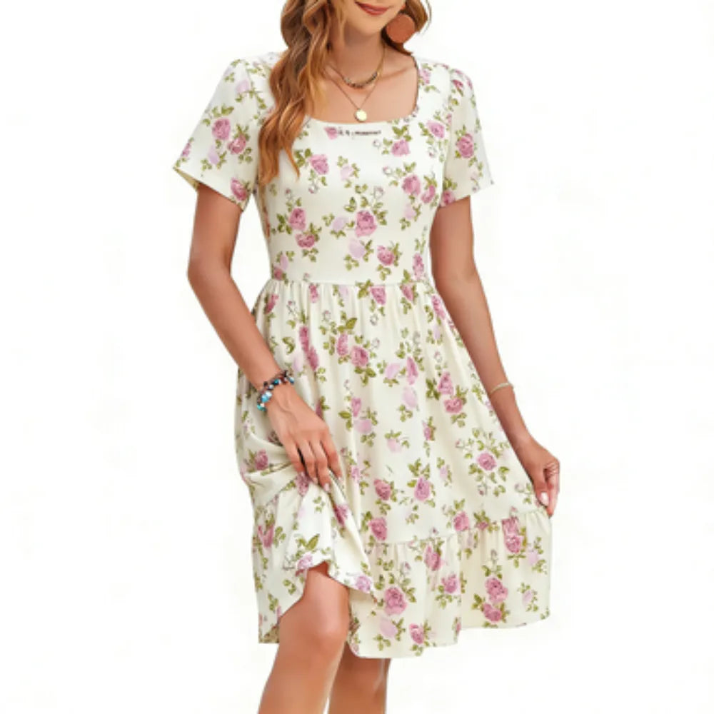 🌴 Resort-Ready Floral Sundress – Perfect for Beach & Vacation
